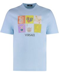 Versace - Cotton Crew-Neck T-Shirt - Lyst