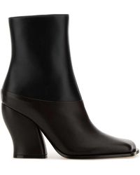Loewe - Two-Tone Leather Onda Ankle Boots - Lyst
