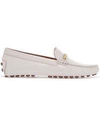 Tod's - Lime Calfskin Driving Loafer With Low Heel - Lyst
