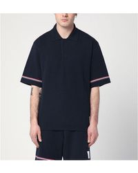 Thom Browne - Polo Shirt With Tricolour Detail - Lyst
