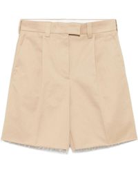 Miu Miu - Camel Chinese Bermuda Shorts - Lyst