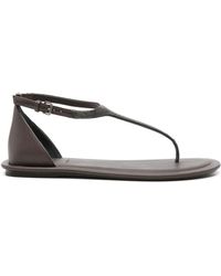 Brunello Cucinelli - Leather Thong Sandals - Lyst