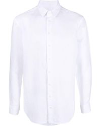 Giorgio Armani - Regular Fit Linen Shirt - Lyst