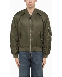 Alexander McQueen - Convertible Khaki Nylon Bomber Jacket - Lyst