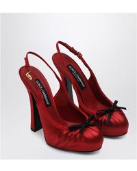 Dolce & Gabbana - Satin Slingbacks Pumps - Lyst