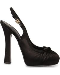 Dolce & Gabbana - Satin Slingbacks Pumps - Lyst
