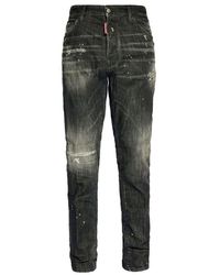 DSquared² - Distressed Denim Pants With Unique Detailing - Lyst