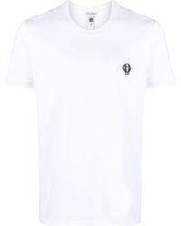 Dolce & Gabbana - Logo Embroidered Stretch Cotton T Shirt - Lyst