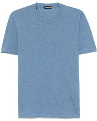 Tom Ford - Cotton Blend Melange Crew Neck T Shirt - Lyst