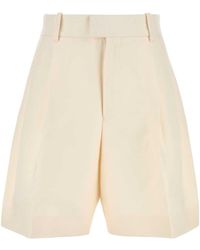 Jil Sander - Ivory Cotton Bermuda Shorts - Lyst