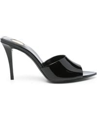 Saint Laurent - Romy Patent Leather Mules - Lyst