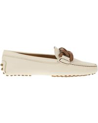 Tod's - Moccasin With Leather Chain Loafer - Lyst