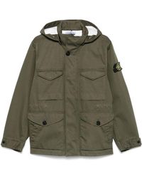 Stone Island - Logo Cotton Field Jacket - Lyst