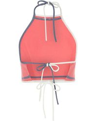 Fendi Crop Top With Monogram in Pink | Lyst