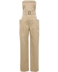 Saint Laurent - Cotton Gabardine Jumpsuit - Lyst