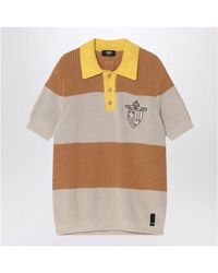 Fendi - Striped Polo Shirt - Lyst