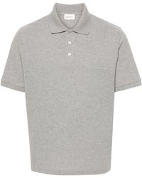 Saint Laurent - Logo Cotton Polo Shirt - Lyst