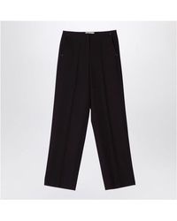 Fendi - Dark Grain De Poudre Wool Trousers - Lyst