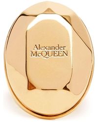 McQueen - Stone Logo Ring - Lyst