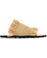 Jil Sander - Raffia Slippers Sandal - Lyst