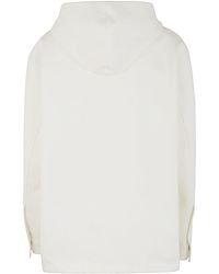 パーカー・フーディ Jil Sander Boxy Cotton Sweatshirt With Adjustable Hood Jil Sander Cotton sweatshirt with front pockets and hood