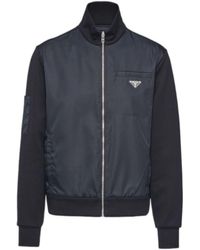 Prada - Sweatshirt With Re-Nylon Insert - Lyst