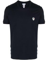 Dolce & Gabbana - Logo Embroidered Stretch Cotton T Shirt - Lyst
