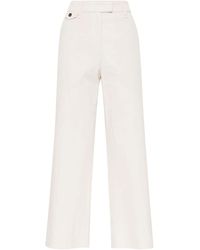 Brunello Cucinelli - Cotton-Linen Blend Trousers - Lyst