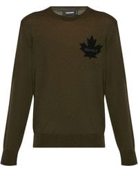 DSquared² - Dsquared Maple Leaf-Intarsia Jumper Sweater - Lyst