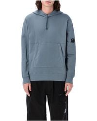 C.P. Company - Diagonal Raised Fleece Lens Hooded Sweatshirt - Lyst