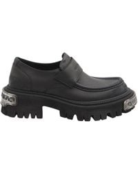Balenciaga - Leather Tractor Loafers - Lyst