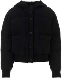 Prada - Stretch Wool Blend Padded Jacket - Lyst