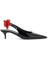 Magda Butrym - Slingback Rose Kitten Heels Pumps - Lyst