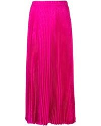 Valentino Garavani - Pleated Midi Skirt - Lyst