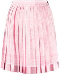 Versace - Printed Silk Skirt - Lyst