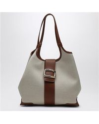 【関税&送料込】Roger Vivier Grand Vivier Choc Medium Viv' Choc Medium Shopping Bag in leather Off White Woman