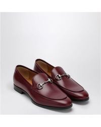 Gucci - Rosso Ancora Leather Moccasin With Horsebit Loafer - Lyst