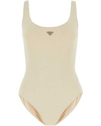 Prada - Embellished Stretch Nylon Swimsuit - Lyst