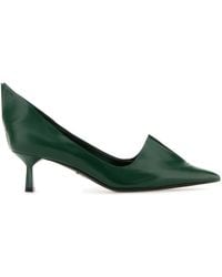 Prada - Dark Leather Pumps - Lyst
