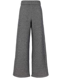 Max Mara Melange Sand Cotton Blend Tay Wide-Leg Pant in