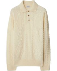 Burberry - Ivory Alpaca Blend Sweater - Lyst