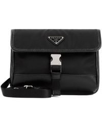 Prada - Re-Nylon And Saffiano Phone Holder - Lyst