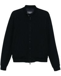 Emporio Armani - Wool Blend Blouson Jacket - Lyst