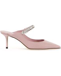 Jimmy Choo - Lizard-Embossed Leather Bing 65 Mules - Lyst