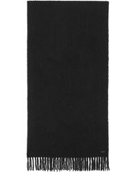 Saint Laurent - Fringes Wool Blend Scarf - Lyst