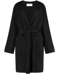 Celine Victorine Cashmere Coat in Black | Lyst
