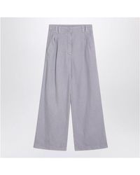 Brunello Cucinelli - Wide Lilac Trousers - Lyst