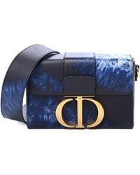 30 Montaigne Box Bag in Blue Multicolor Dior Oblique Jacquard – COSETTE