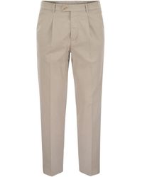 Brunello Cucinelli - Garment-Dyed Leisure Fit Trousers - Lyst