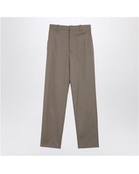 ボトムスその他 Loewe Brown khaki silk and cotton trousers Loewe Brown khaki silk and cotton trousers | TheDoubleF